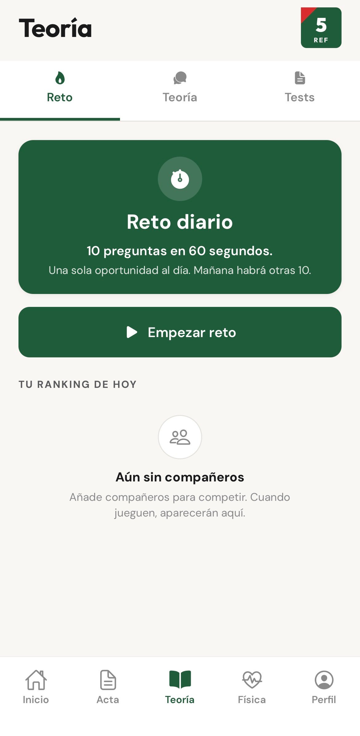 Reto diario y teoría